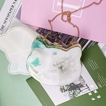 MUFUN Cat-Shaped Resin Purse Mold for Unique Creations