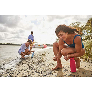 Hydro Flask Water Bottle - Stainless Steel & Vacuum Insulated - Wide Mouth with Leak Proof Flex Cap - 40 oz, Lemon