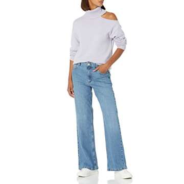 The Drop Women's Josephine Cutout Sweater in Dusty Purple