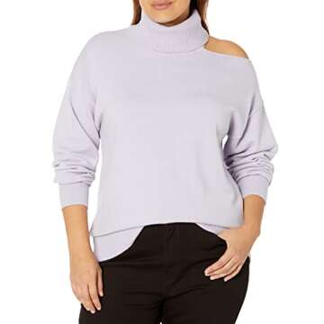 The Drop Women's Josephine Cutout Sweater in Dusty Purple