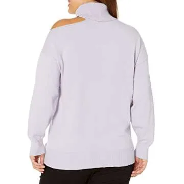 The Drop Women's Josephine Cutout Sweater in Dusty Purple