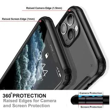 ZILLKO Compatible with iPhone 11 Pro Max Case - Military Grade Drop Protection - Shockproof Armor - Scratch Resistant - Lightweight - Slim Protective - Designed for iPhone 11 Pro Max 6.5" (Black)