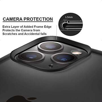 ZILLKO Compatible with iPhone 11 Pro Max Case - Military Grade Drop Protection - Shockproof Armor - Scratch Resistant - Lightweight - Slim Protective - Designed for iPhone 11 Pro Max 6.5" (Black)