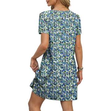 OFEEFAN Casual Summer Dress with Pockets for Women