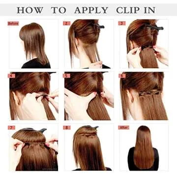 Asteria Hair Clip In Hair Extensions Real Human Hair for Women Highlights Chocolate Brown to Caramel Blonde Colored Hair Extensions Straight Hair 7pcs 120g 16 Inch Clip In Human Hair Extensions