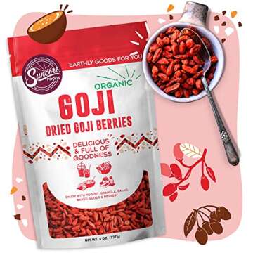 Suncore Foods Organic Dried Goji Berries - 8oz Pack