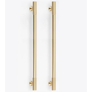 RZDEAL 2pcs Solid Brass Gold Cabinet Pulls, 8-3/4 Inch Hole Centers for Kitchen Cupboard Handles Mod...