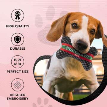 Dog Diggin Designs Runway Pup Collection | Unique Squeaky Parody Plush Dog Toys – Prêt-à-Porter Dog Bones, Balls & More