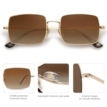 SOJOS Retro Polarized Sunglasses Vintage Style UV Protection