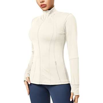 QUEENIEKE Women's Athletic Jacket with Pockets for Running