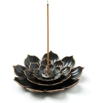 Brass Lotus Incense Burner by GARMOLY for Sticks