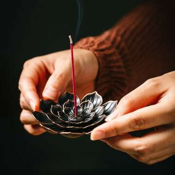 Brass Lotus Incense Burner by GARMOLY for Sticks