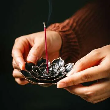 Brass Lotus Incense Burner by GARMOLY for Sticks