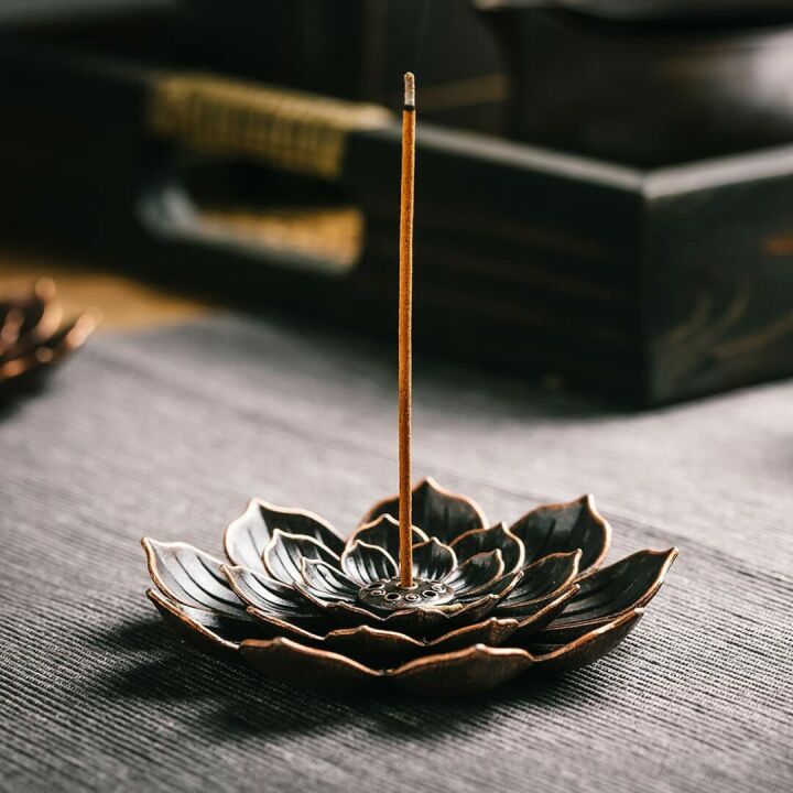 Brass Lotus Incense Burner by GARMOLY for Sticks