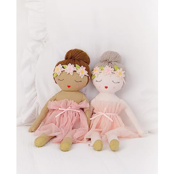 Handmade Noa Plush Ballerina Doll - 19" Soft Toy for Girls