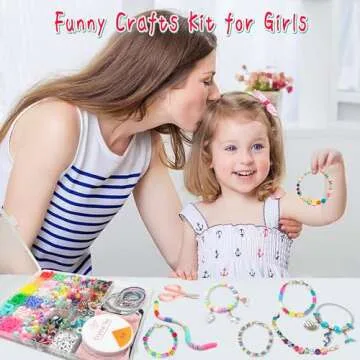 Leitait Girls Bracelet Making Kit - 3400 pcs for Ages 5-12