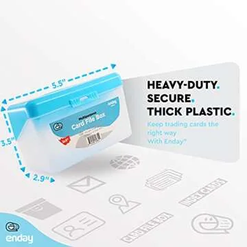 Enday Blue Index Card Holder - Organize 250 Cards