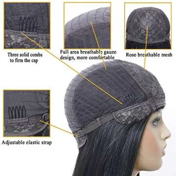 Freyja Hair Long Straight Cosplay Synthetic Wig with Bangs Wine Red Wigs Heat Resistant Hair Wig Machine Made for Women(24Inch, Wine Red)