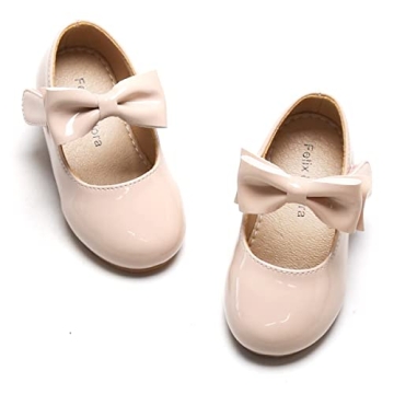 Felix & Flora Girls Dress Shoes - Comfy Mary Jane Ballet Flats for Toddlers