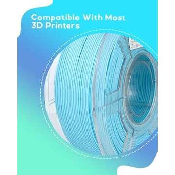 Cookiecad 1.75mm 1kg Blue Chip PLA Filament for 3D Printing