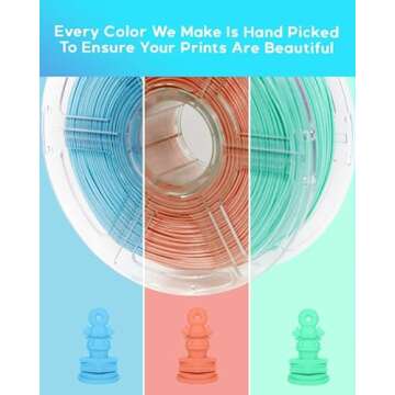 Cookiecad 1.75mm 1kg Blue Chip PLA Filament for 3D Printing