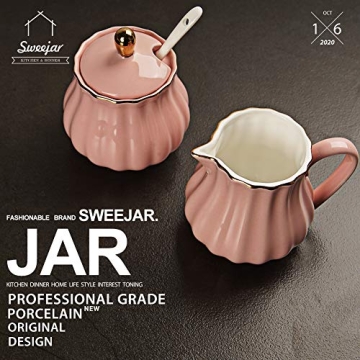 Sweejar Elegant 3 Piece Sugar and Cream Set for All Occasions