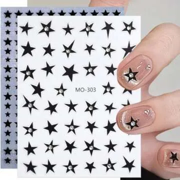 6 Sheets Star Nail Stickers for Stunning Nail Art