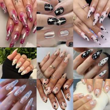 6 Sheets Star Nail Stickers for Stunning Nail Art