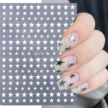 6 Sheets Star Nail Stickers for Stunning Nail Art