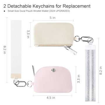 Babysun Mini Zip Around Dual Pouch Wristlet for Women