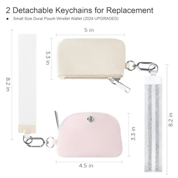 Babysun Mini Zip Around Dual Pouch Wristlet for Women