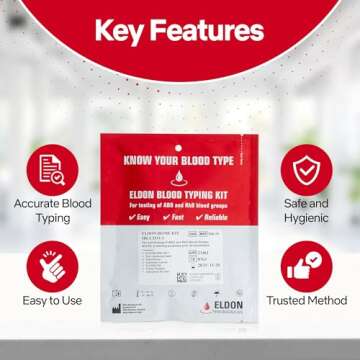 EldonCard Blood Typing Kit - Discover Your Blood Type Easily at Home