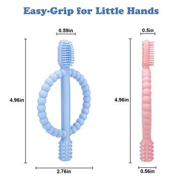 Safe Silicone Baby Teething Toys for Infants 0-12 Months
