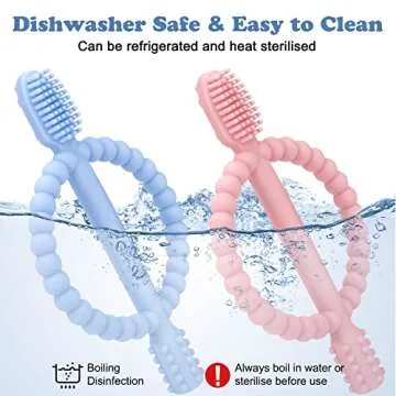 Safe Silicone Baby Teething Toys for Infants 0-12 Months