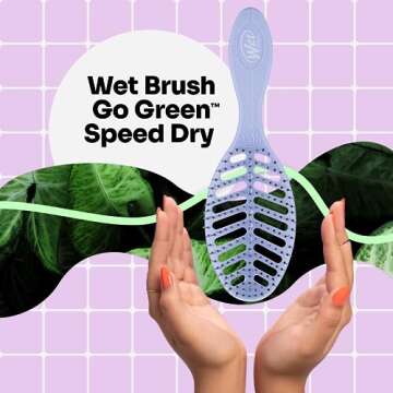 Wet Brush Go Green Speed Dry Hair Brush - Eco-Friendly & Fast-Drying Solution