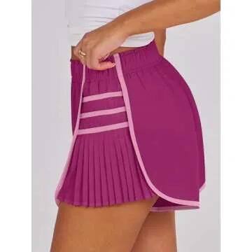 Caracilia Women High Waisted Flowy Running Shorts Gym