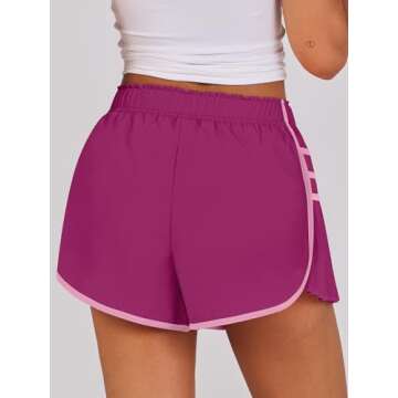 Caracilia Women High Waisted Flowy Running Shorts Gym