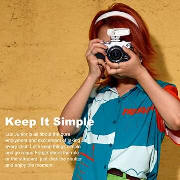 Godox Lux Junior Retro Camera Flash Speedlite 6000K±200K GN12 Auto & Manual Modes 1/1-1/64 Flash Compatible for Sony,Canon,Nikon,Fujifilm,Olympus(White)