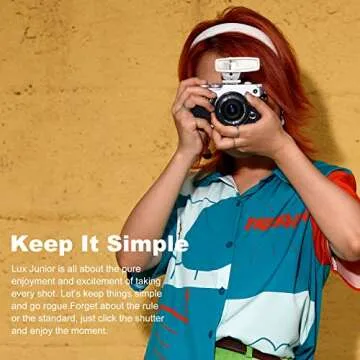 Godox Lux Junior Retro Camera Flash Speedlite 6000K±200K GN12 Auto & Manual Modes 1/1-1/64 Flash Compatible for Sony,Canon,Nikon,Fujifilm,Olympus(White)