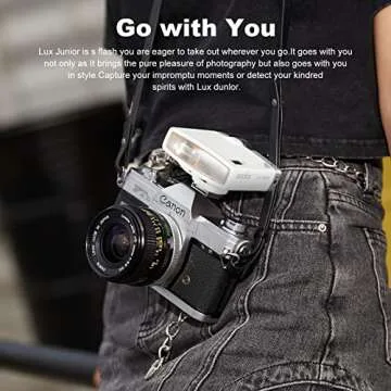 Godox Lux Junior Retro Camera Flash Speedlite 6000K±200K GN12 Auto & Manual Modes 1/1-1/64 Flash Compatible for Sony,Canon,Nikon,Fujifilm,Olympus(White)