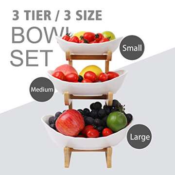 SEVEN SPARTA 3-Tiered Kitchen Counter Fruit Bowl