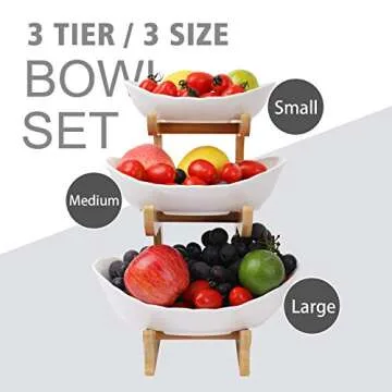 SEVEN SPARTA 3-Tiered Kitchen Counter Fruit Bowl