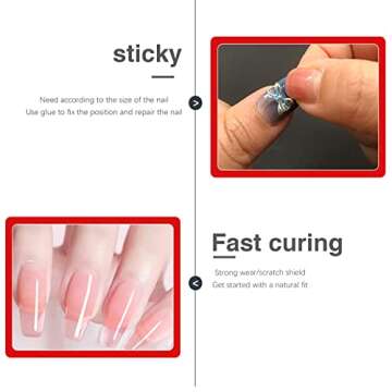20 pcs Nail Glue for Acrylic Nails, Professional Long Lasting Professional Nail Tip Glue for Press on Nails,Adhesive Super Bond for Acrylic Nails Tips
