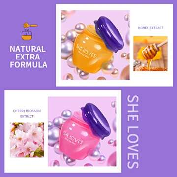 Kusslippe Lip Plumper Lip Mask Set, 2PCS Natural Lip Enhancer Care Serum, Moisturizing and Reducing Fine Lines, Day and Night