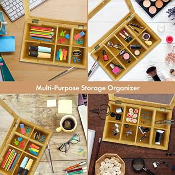 Eva's Gift Universe, Tea Bags Sampler Variety in Bamboo Tea Bag Organizer (80 Count) 9 Different Flavors Gifts for Parents Mom Dad Tea Lovers Couples