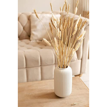 Elegant FLORLAB White Ceramic Flower Vase for Home Decor