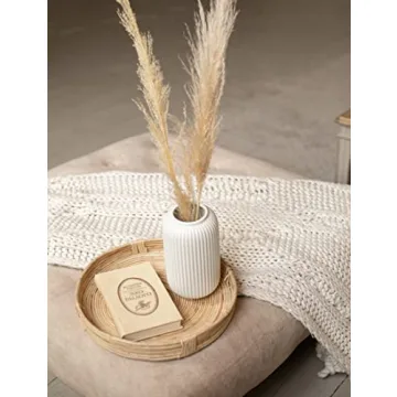 Elegant FLORLAB White Ceramic Flower Vase for Home Decor