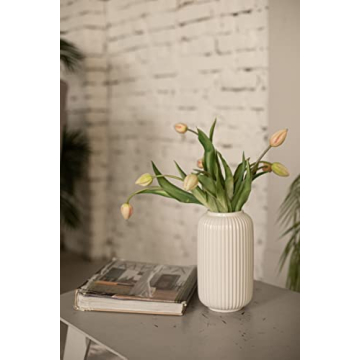 Elegant FLORLAB White Ceramic Flower Vase for Home Decor