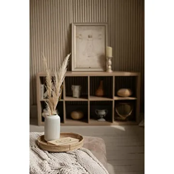 Elegant FLORLAB White Ceramic Flower Vase for Home Decor