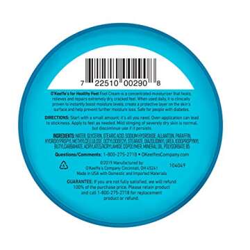 O'Keeffe's for Healthy Feet Foot Cream; Guaranteed Relief for Extremely Dry; Cracked Feet; Instantly...